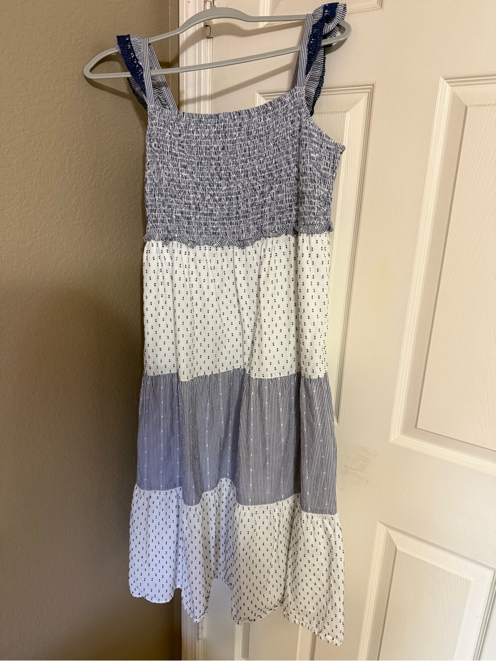 J. Crew Blue and White long summer dress